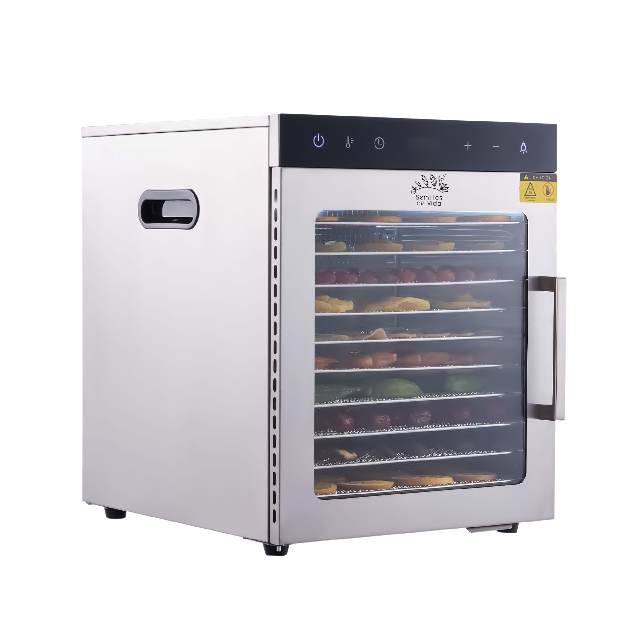 Deshidratador de Alimentos Eléctrico 10 Bandejas de Acero Inoxidable con Control de Temperatura