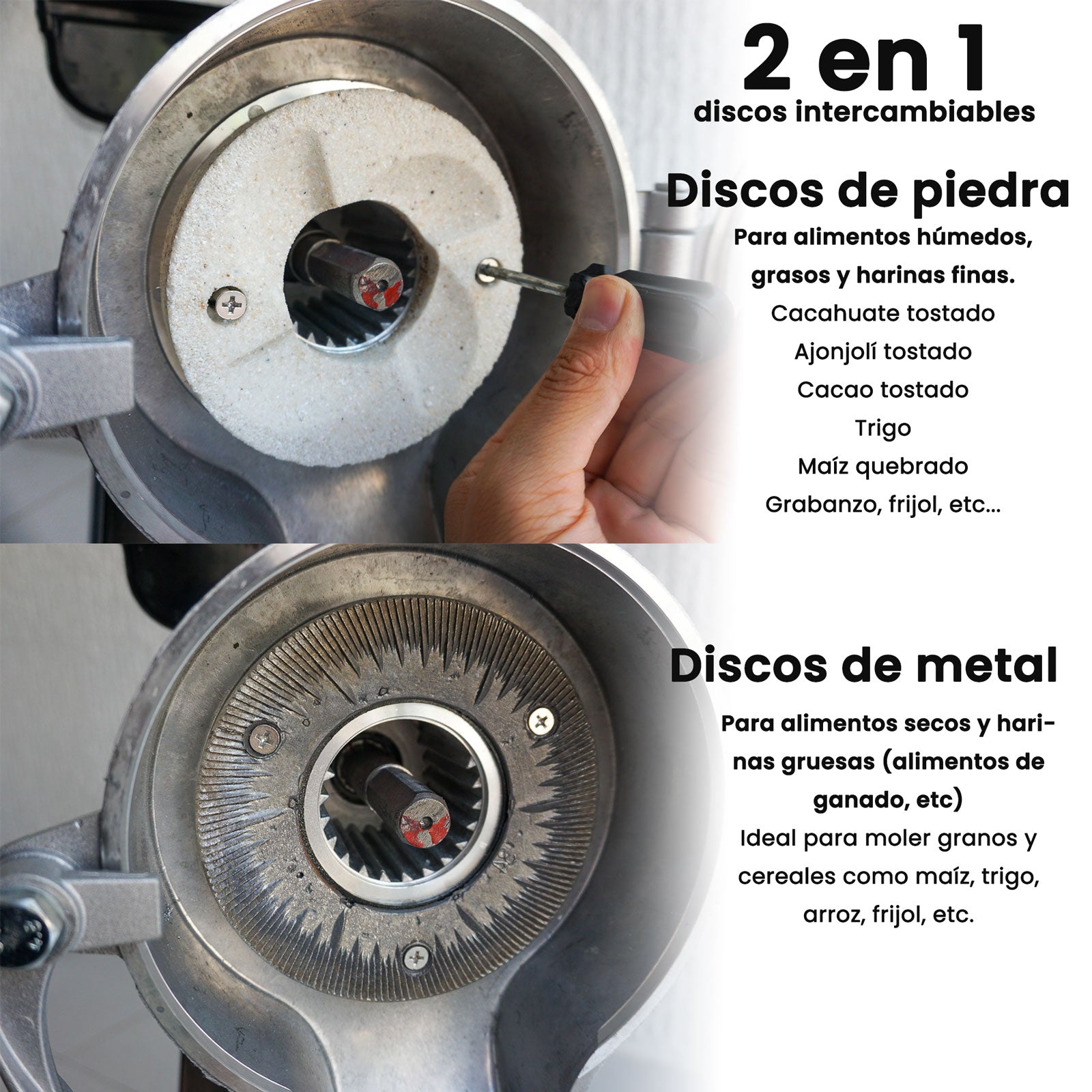 Molino Eléctrico 2 en 1 para Alimentos Secos y Húmedos (SVM-160)