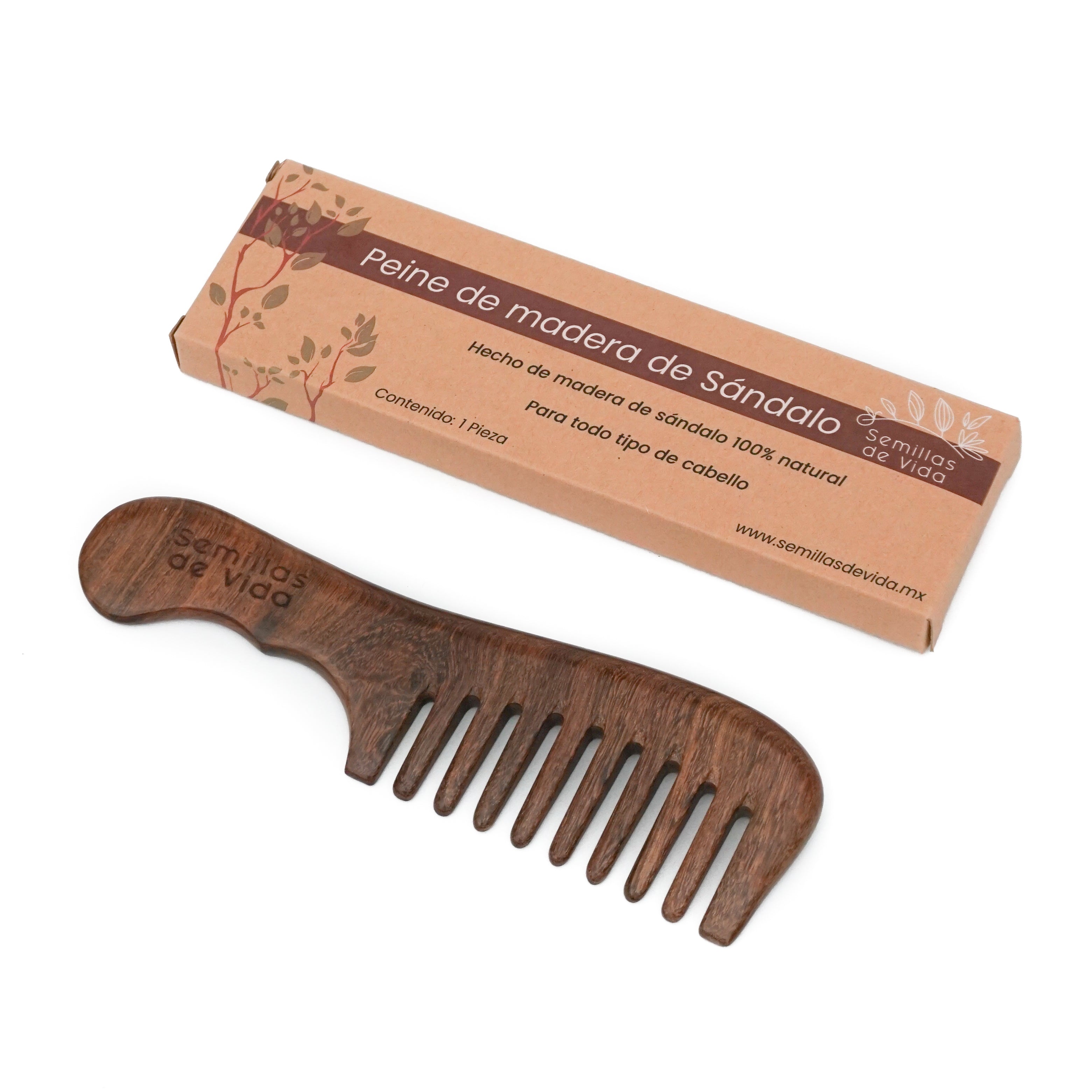 Peine de Madera de Sándalo para Cabello