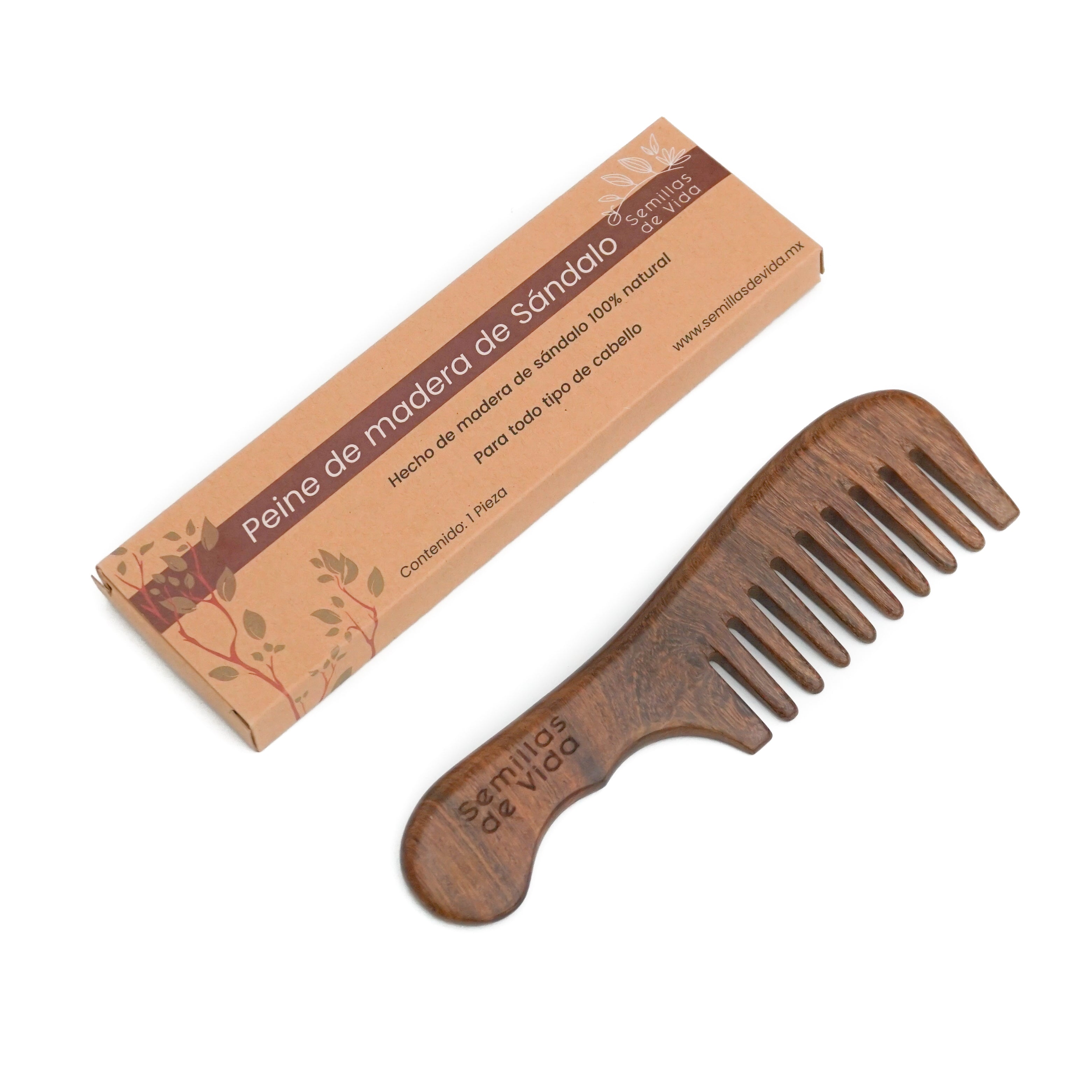 Peine de Madera de Sándalo para Cabello