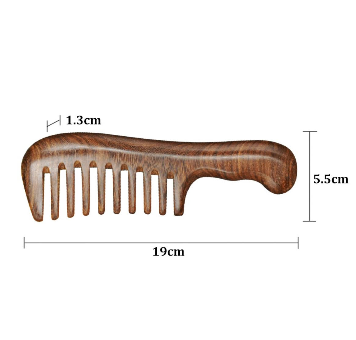 Peine de Madera de Sándalo para Cabello