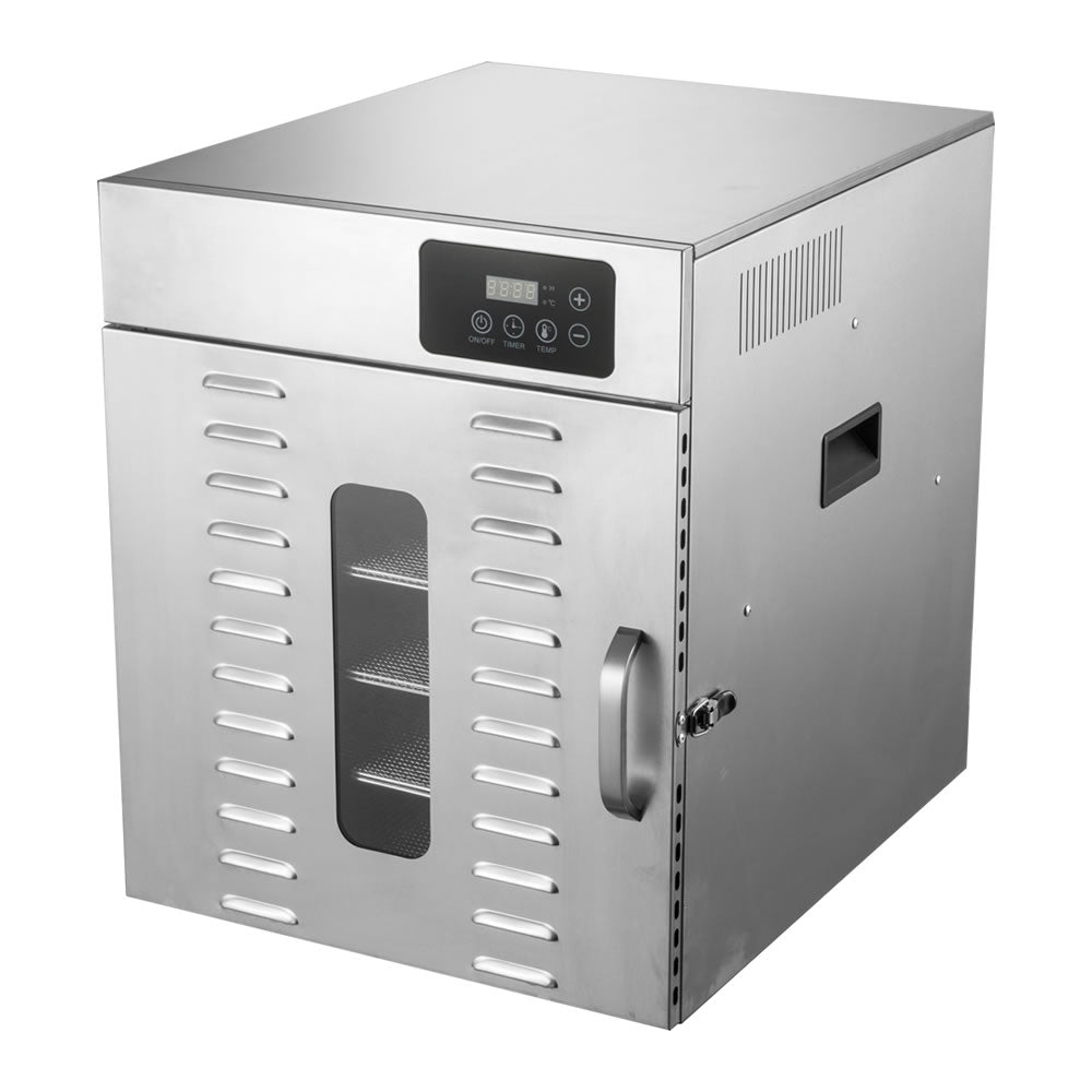 Deshidratador de Alimentos Eléctrico 12 Bandejas de Acero Inoxidable con Control de Temperatura