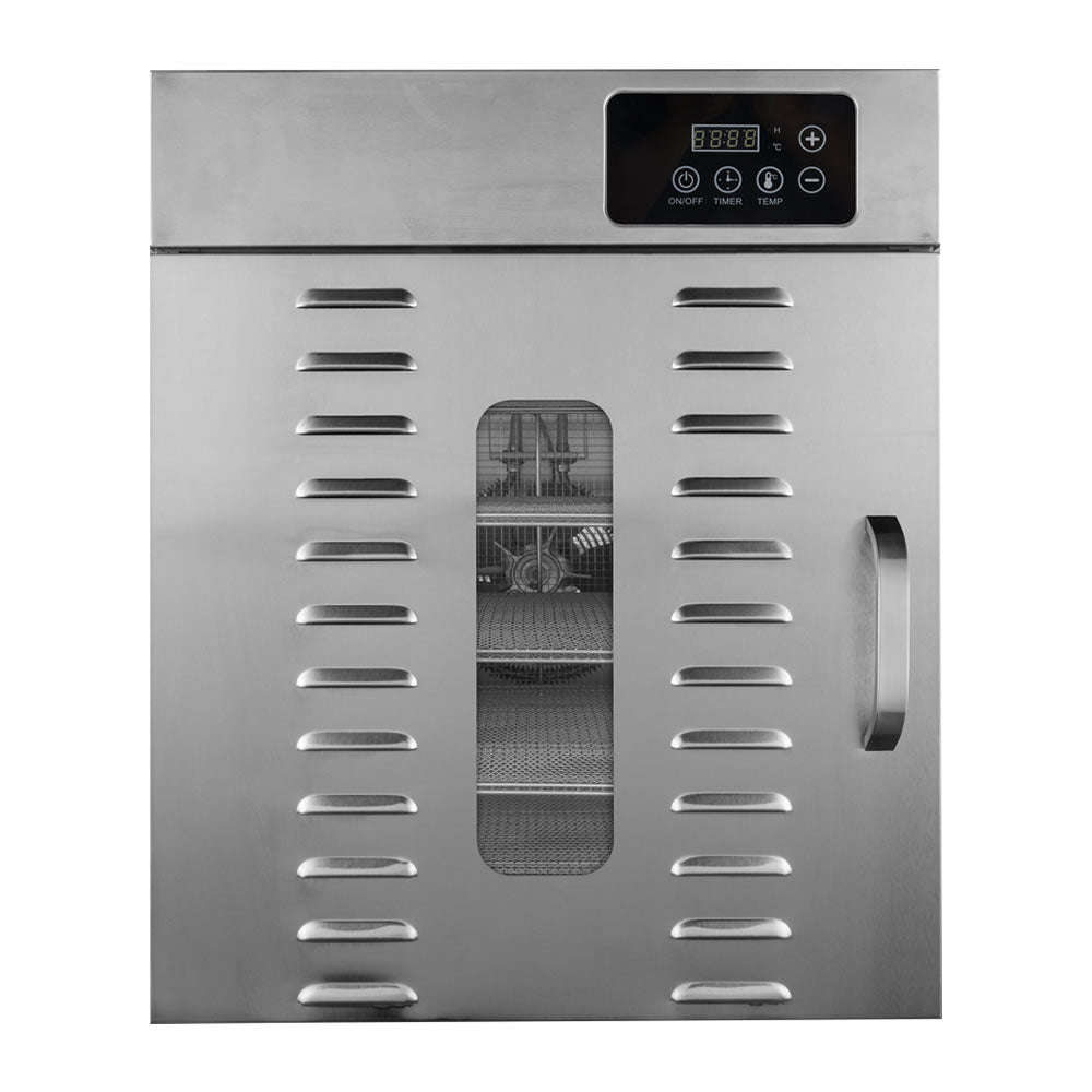 Deshidratador de Alimentos Eléctrico 12 Bandejas de Acero Inoxidable con Control de Temperatura