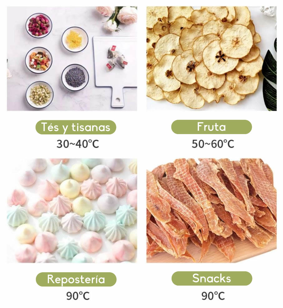 Deshidratador de Alimentos Eléctrico 6 Bandejas de Acero Inoxidable con Control de Temperatura