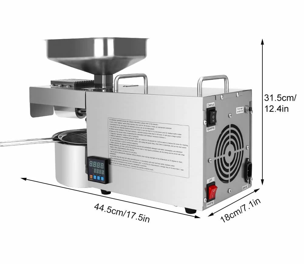 Extractor Eléctrico de Aceites de Nueces y Semillas