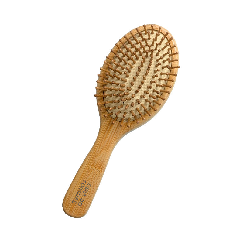 Cepillo de Madera de Bambú Natural para Cabello